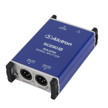 Alctron SC230N Passive Signal Splitter Isolated Microphone Splitter Splits A Male Microphone XLR Input to 2 XLR Output