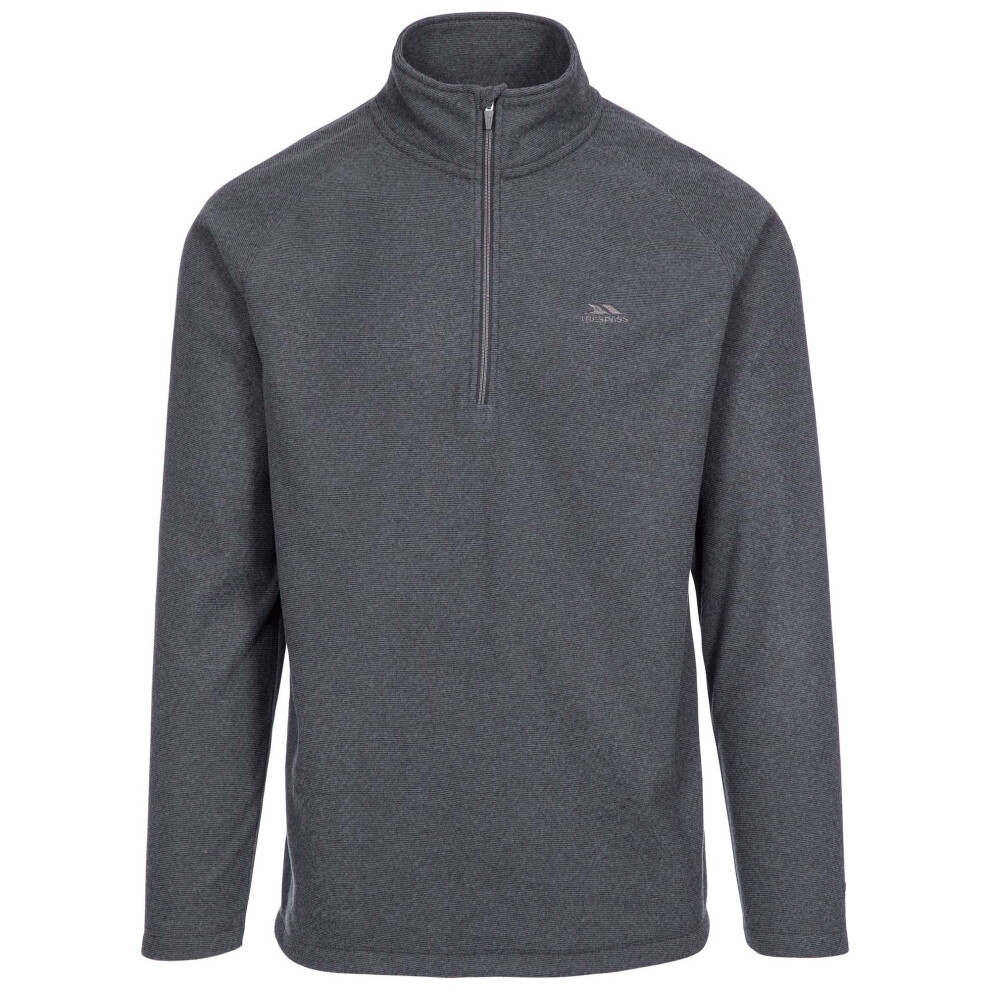 Trespass (S, Charcoal ) Mens Keynote Fleece Top Grey