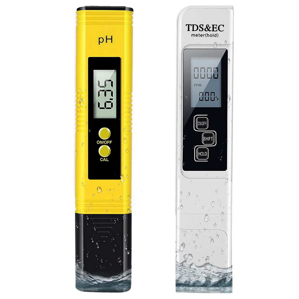 Ph Meter And Tds Meter,Digital Water Quality Tester, 0-9990 Ppm, Ec And Temperature Measurement 0.01 Ph High Precision 6032022771532