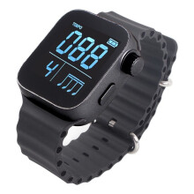 Reloj Deportivo Portátil con Metrónomo Vibratorio y Contador de Ritmos, Correa Ajustable para Guitarra, Piano y Batería.