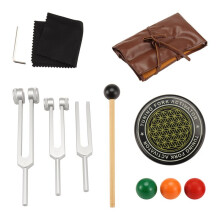 3 Pcs Tuning Forks for Sound Therapy Set(128hz,256hz,512hz),for Chakra Wellness,Sound Therapy Yoga and Meditation 4