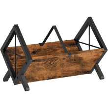 Soporte para Discos de Vinilo, con Capacidad para 80-100 LP, Expositor de Discos de Vinilo de Madera y Metal, Organizador de Montaje Rápido