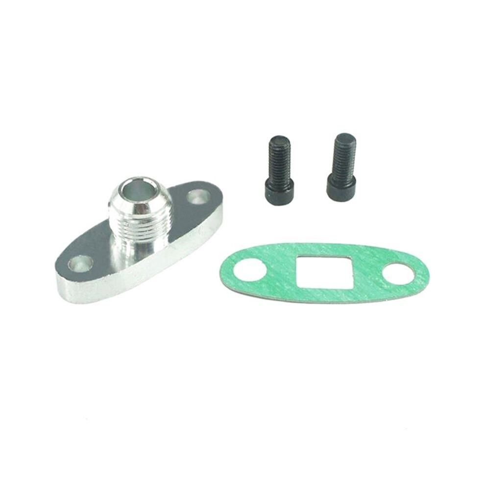 Turbo Oil Drain Outlet Flange Gasket Adapter Kit Set 10An Fitting For T3 T4 T04 Gt40 Gt50 Gt55 4713950324862