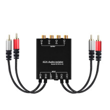 4CH Audio Isolator Professional RCA Audio Noise Filter 4 Channels RCA Ground Loop Isolator Accessories