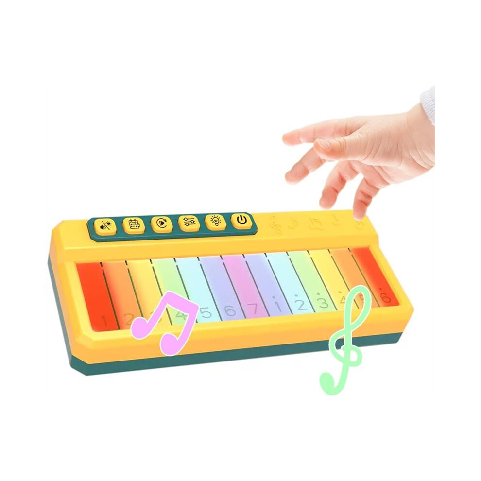 Saudism Toddlers Piano Toy With Rainbow Lights, Piano Keyboard Musical Instrument Learning Toys, Music Interactive Birthday Gift