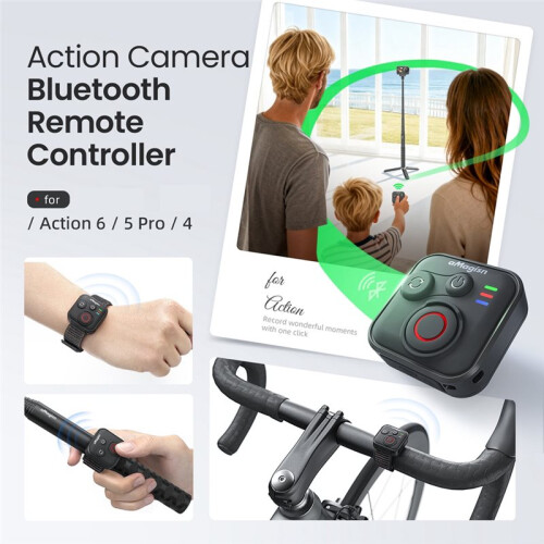 AMAGISN BT5.1 Selfie Remote Controller for  OSM0 360 Action 6 5 Pro Action Camera  Remote Control for Smartphone 1