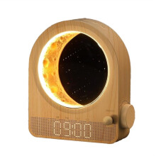 Sunrise Alarm Clock, White Noise Machine & Meteor Moonlight - 10 Soothing Sounds, Dual Alarms, Timer, Easy Snooze