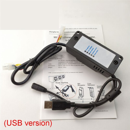 For MDB-RS232 Device to Convert the Coin Validator Data to PC RS232 for Vending Machine 1