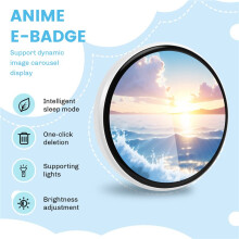 Dynamic Electronic Badge Anime Merchandise Digital Display Badge for Game Peripherals Excellent Birthday Gifts