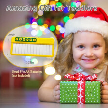 Toddlers Piano Toy with Rainbow Lights, Piano Keyboard Musical Instrument Learning Toys, Music Interactive Birthday Gift