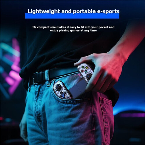 D6mini Wireless Gaming Stretching Controller for /PC/Android/IOS Hall Joysticks Foldable Type-C Gamepad A 1