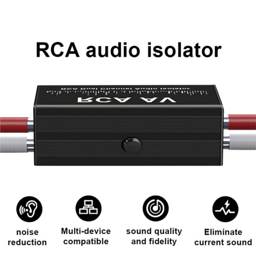 Audio Noise Filter Ground Loop Isolator for RCA Eliminate Hum Buzz Static Car Home Stereo System Car Audio Filter 2