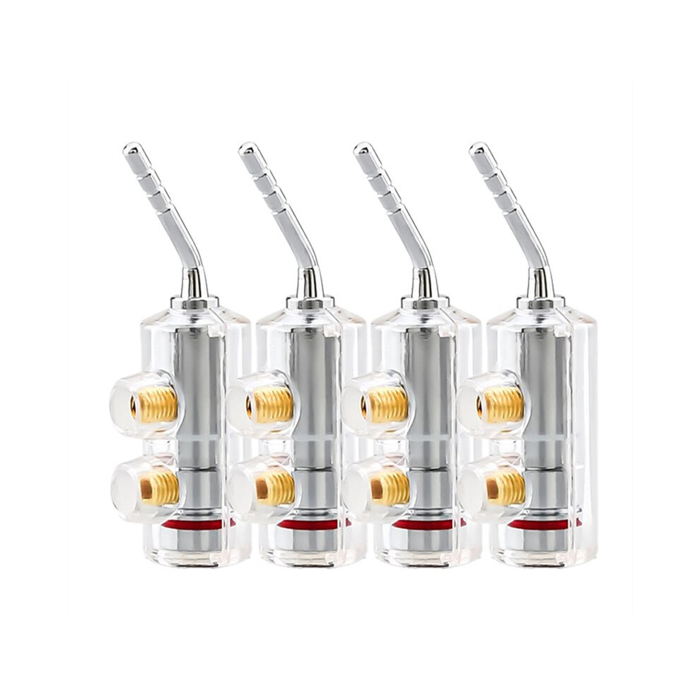 B552r 2Mm Speaker Terminals For Rhodium Plated Wire Pin Plug Screw Lock Cable Adapter With Banana Connectors 6033779505906