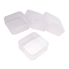 Scatola Portaoggetti Piccola in Plastica Trasparente con Coperchio a Cerniera per Accessori, Artigianato, Materiale Didattico, Viti, Trapani