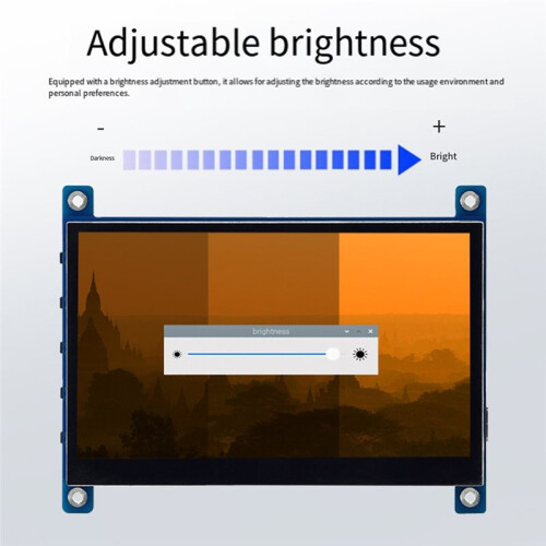 For Raspberry Pi 4.3Inch IPS LCD -Compatible 800 X 480 Capacitive Touch Screen Display PC for Banana Pi LCD Screen 1