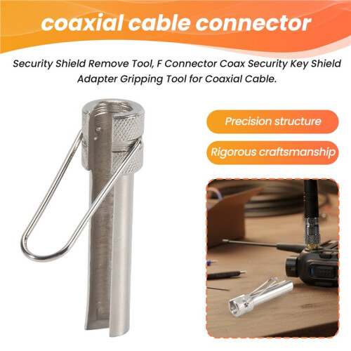 Security Shield Remove Tool, F Connector Coax Security Key Shield Adapter Gripverktyg för Koaxialkabel 1