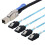 External  SAS HD SFF-8644 with IC to 4   7P Female Hard Disk Server Cable High Speed Data Transfer 2