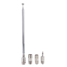 Rod Antenna 3.5mm Adapter FM Radio Antenna Replacement Telescopic Screw F Type Male Plug Connector AV Stereo Receiver