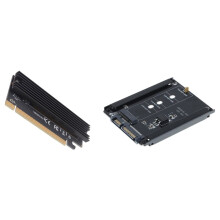 1 Pcs M.2 Nvme SSD Adapter M2 to Pcie 3.0 X16 Controller Card & 1 Pcs CY B+M Socket 2 M.2 NGFF()SSD to 2.5 Adapter