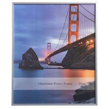 16x20Inch Brushed Aluminum Poster Picture Frame with Acrylic Glass 1-Pack Silver