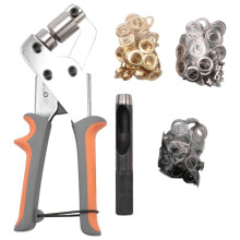 Kit di Attrezzi per Occhielli con Occhielli da 10 Mm Pressa Manuale A Macchina Pinza per Anelli di Tenuta in Metallo per Cintura in Pelle