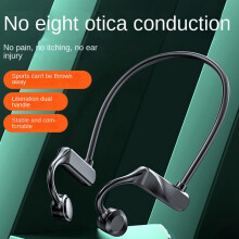 Bone Conduction Headphones  5.0 Hi-Fi Stereo with Mic Waterproof Sports Headphones for Running Sports Black