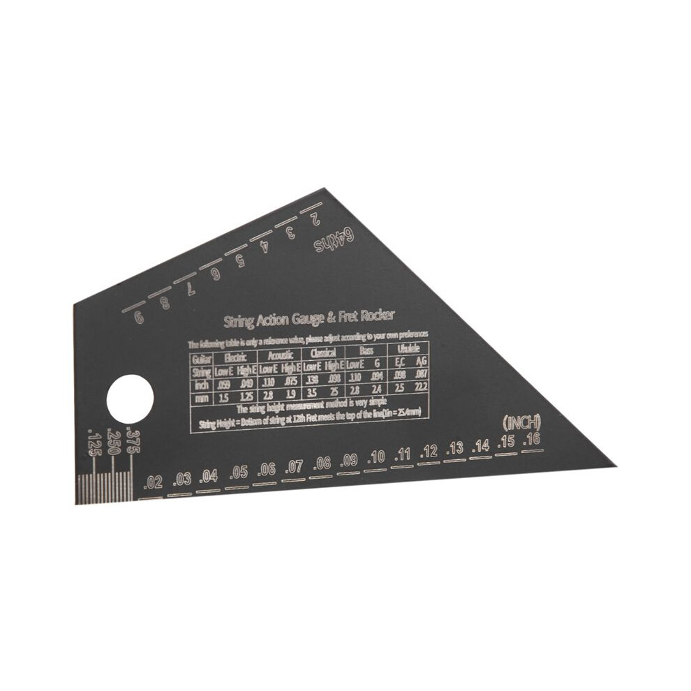 Fret Leveling Tool Guitar Bass Neck Fingerboard Measuring Ruler Stainless Steel Fret Rocker Guitar Luthier Tool 6031264415839