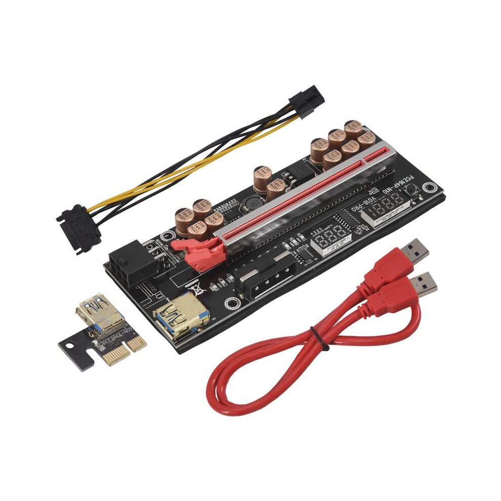 Ver018 Pro Pci-E Riser Card Usb 3.0 Cable 018 Pci Express 1X To 16X Extender Pcie Adapter For Btc Mining(Red) Red 6032234190046