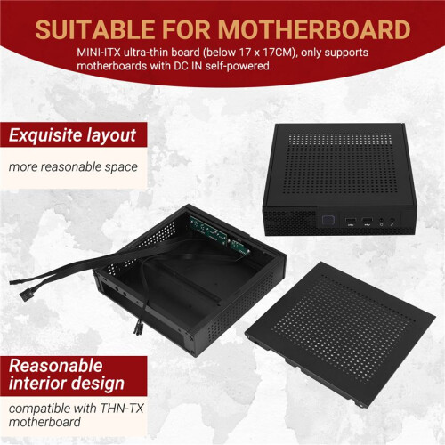 ITX-Computerbehuizing TX02 -Desktopbehuizing IndustriëLe Bediening HTPC-Behuizing 2