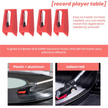 Agujas de 4 Piezas para Tocadiscos. Agujas de Aguja de Repuesto Universales Agujas Aguja de Repuesto para Tocadiscos de Vinilo