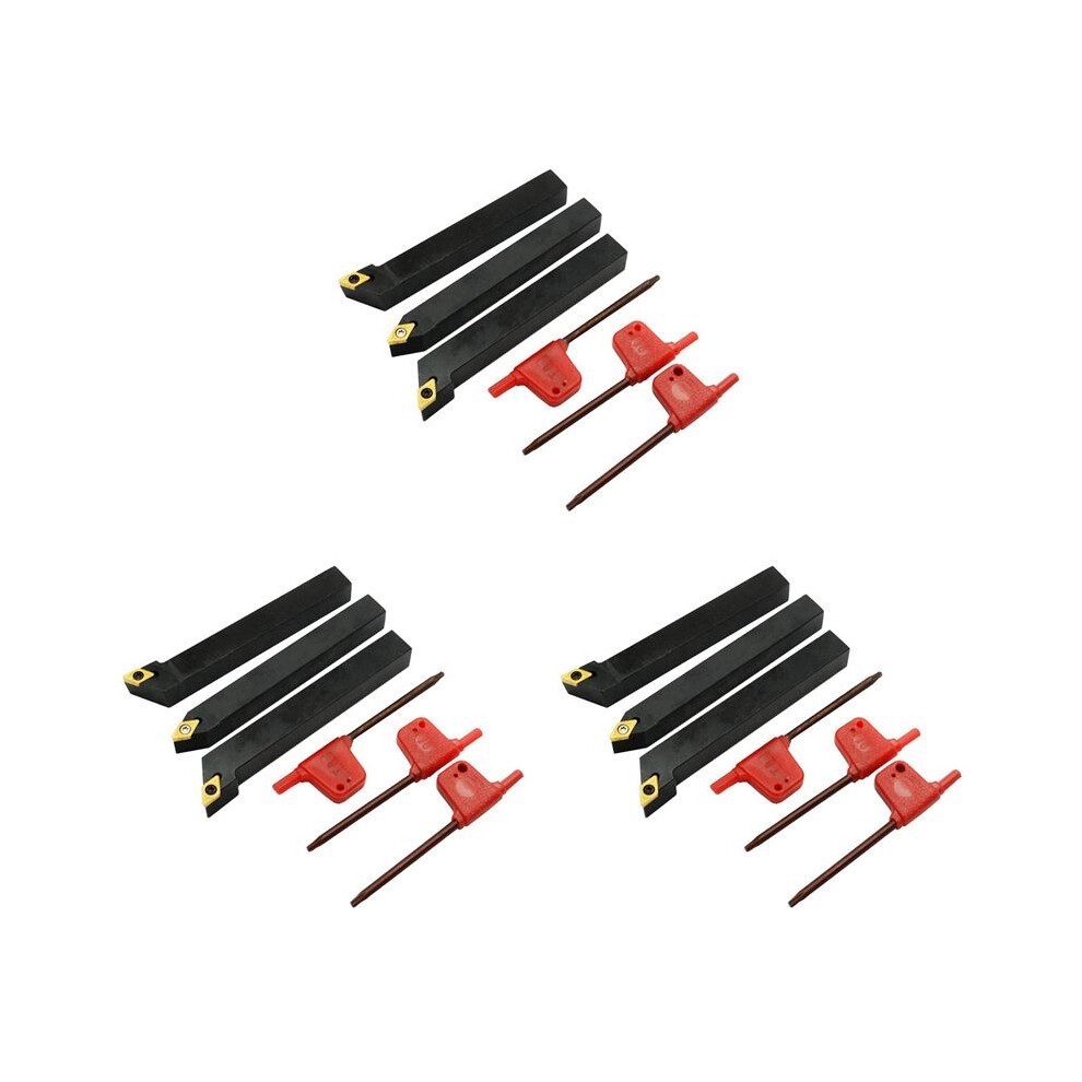 9Pcs 1/2 Inch Cnc Lathe Carbide Turning Tools Indexable Holder Set Sdncn1212h07 + Sdjcl1212h07 +9Pcs Dcmt070204 Insert 6031577686186