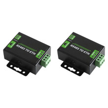 2X RS485 to Ethernet Converter with High-Speed Low-Power RS485 to RJ45 Easy to Communicate Between US Plug