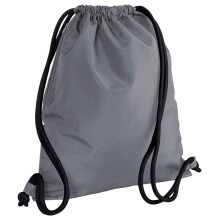 (One Size, Graphite Grey/Black) Bagbase Icon Drawstring Bag