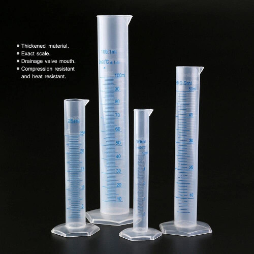 Measuring Cylinder Plastic Graduated Tube Tool for Lab(100Ml) 2