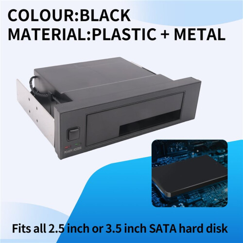 Gabinete de Backplane de Disco RíGido  III Interno de 5,25 Polegadas Sem Bandeja Interna Rack de Troca a Quente para HDD de 2,5/3,5 Polegadas 2