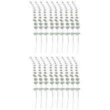 18 Pieces of Eucalyptus Stems Artificial Eucalyptus Leaf Stems True Gray Green Touch Leaf Branches