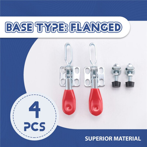 4Pcs Quick Release Toggle Clamp GH-201 Antislip Horizontal 59Lbs Holding Capacity for Machine Operation, Woodworking 2