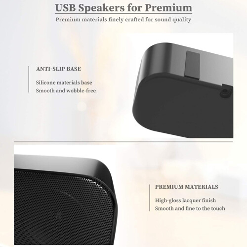 Draagbare USB-Computerluidspreker Pc-Luidspreker Alles-In-Een -Soundbar Stereogeluid voor Tv/Laptop/Computer Plug en 2