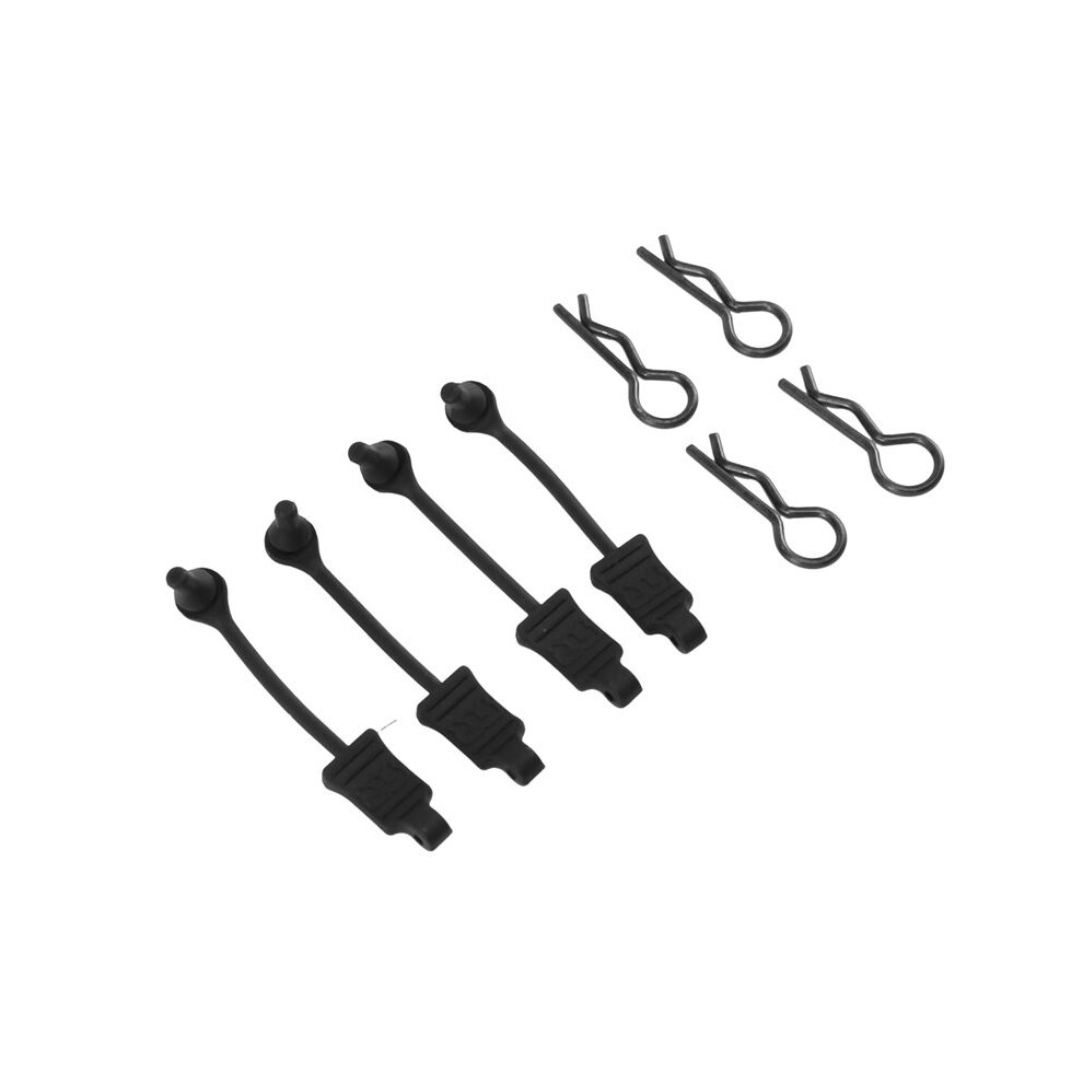 4Pcs Rubber Body Clip Retainer Shell Fixed Buckle Lock Ar390178 For 1/7 1/8 Arrma Mojave Limitless Typhon Kraton Rc Car 4712847581005