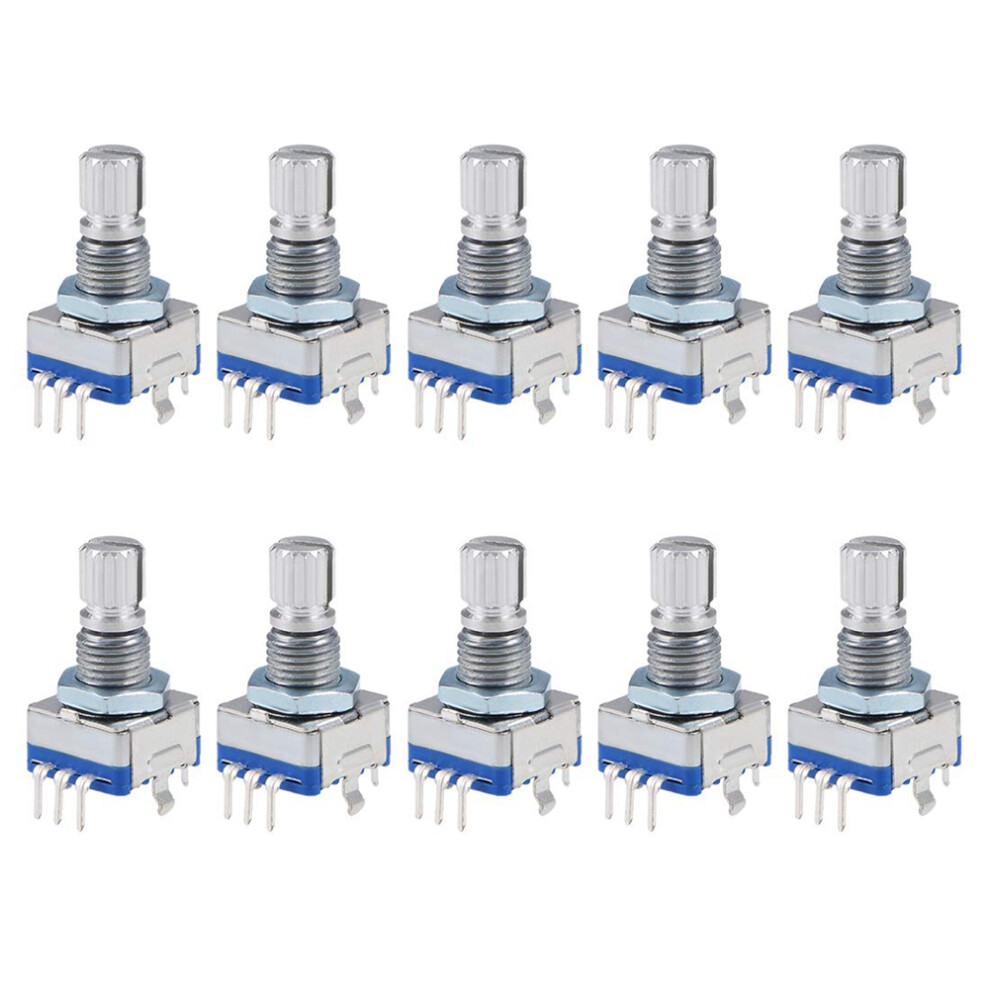 360 Degree Rotary Encoder Code Digital Potentiometer Ec11 5 Pins 15Mm Shaft 10Pcs 4711463699170
