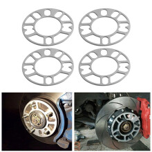 4Pcs Aluminum Wheel Spacers Shims Plate Auto Wheel Spacers 3mm Stud for 4X100 4X114.3 5X100 5X108 5X114.3 5X120