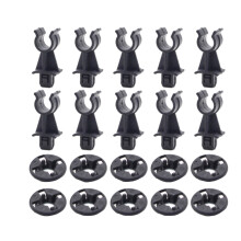 10 Set Retainer for Qashqai Dualis J10 Navara D40 Pathfinder R51 Bonnet Hood Support Prod Rod Clamp Clip Holder