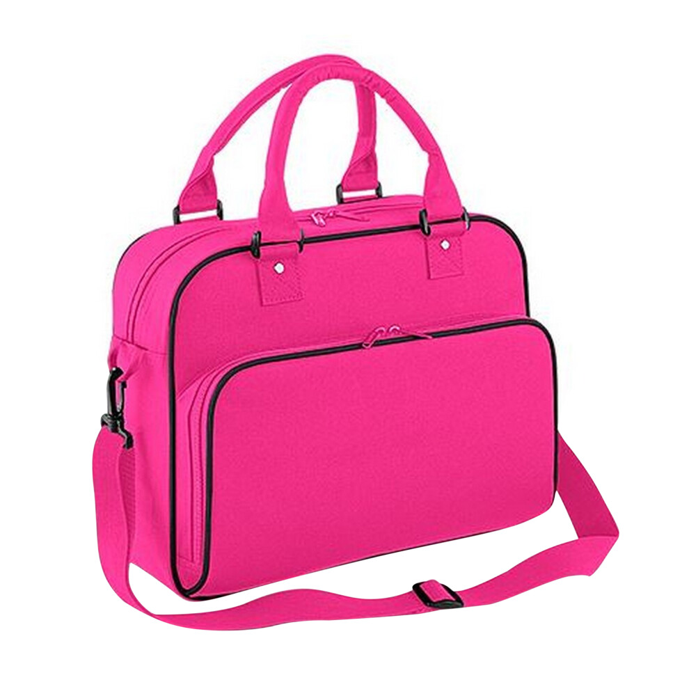 Bagbase (One Size, Fuchsia/Black) Compact Junior Dance Messenger Bag (15 Litres) Black