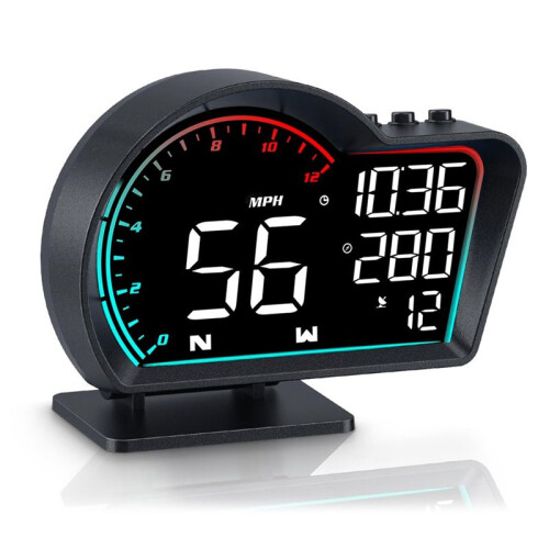 Digital GPS Speedometer Universal Car   Display with Speed MPH Compass Direction Fatigue Driving Reminder