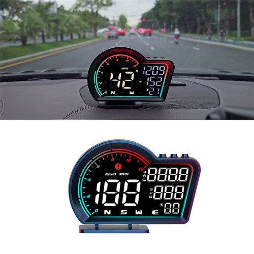 Digital GPS Speedometer Universal Car   Display with Speed MPH Compass Direction Fatigue Driving Reminder 1