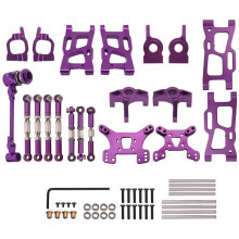 Kit de Accesorios de ActualizacióN de Torre de Choque de Copa de DireccióN de Brazo Oscilante de Metal para 144001 1/14 124019 1/12 Piezas de