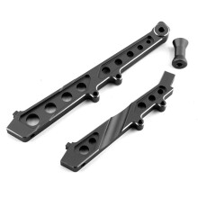 Chassistag i Aluminium Fram och Bak för ARRMA 1/7 Limitless Infraction 6S BLX RC Biluppgraderingar Delar TillbehöR, Svart
