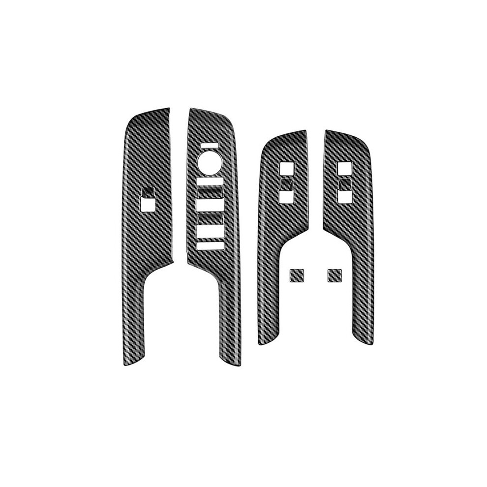 Tauoh Car Door Armrest Cover Panel For 2024+ Window Glass Lift Button Trim Frame Carbon Fiber Pattern