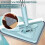 Triangle Mop, Cleaning Mop with Long Handle, Multifunctional Triangle Mop for Ceiling Wall Floor Window 1 Cloth 3