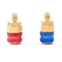 2 STUKS R134 H/L Snelkoppeling Connector Messing Adapters Airconditioning Koelmiddel Opladen Apdater Tool